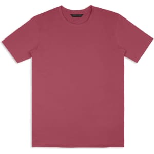 A unisex TRENDSWEAR Element T-shirt in a muted rose colour, featuring a simple design and short sleeves.