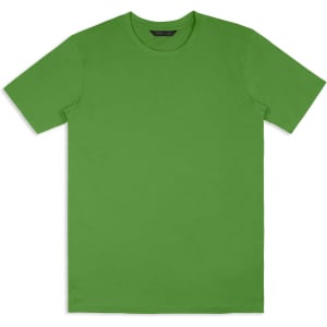 A vibrant green unisex t-shirt with a plain design and no visible branding.