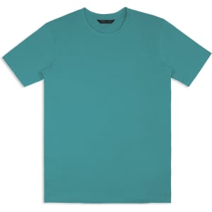 A teal unisex T-shirt with a classic crew neck design and no visible logo.