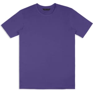 A unisex TRENDSWEAR Element T-shirt in vibrant purple with a plain design and a brand logo.