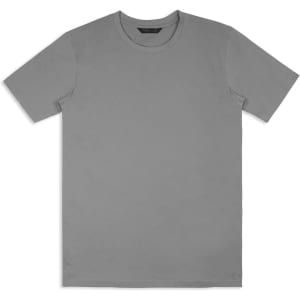 A grey unisex TRENDSWEAR Element T-shirt with a simple design and a round neckline. It features a logo.
