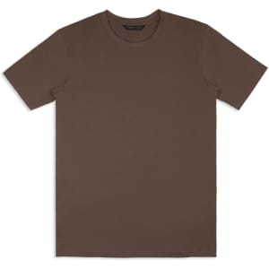 A unisex TRENDSWEAR Element T-shirt in muted brown, featuring a simple design and a logo on the label.