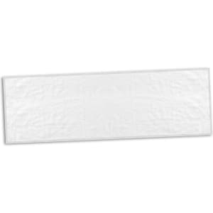 A white full-colour sports towel featuring a textured surface, suitable for gym use, with a logo in one corner.