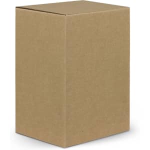 A plain brown cardboard box with a rectangular shape and a flap top, featuring no logos or branding.
