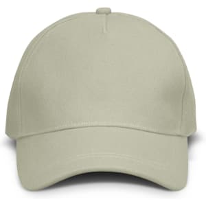 A light green cap with a curved brim and an adjustable strap at the back. The cap features a logo.