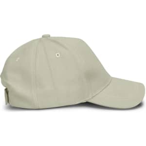 A light green cap with a curved brim and a logo on the back. It features ventilation holes on the crown.