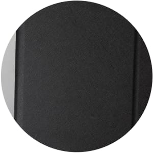 A black tablet case with a textured finish, featuring a logo. Suitable for protecting tablets.