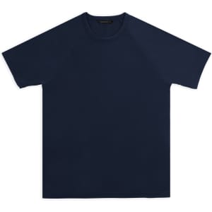 A navy blue TRENDSWEAR Agility mens sports T-shirt with a simple design and a logo.