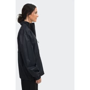 Unisex soft shell windbreaker jacket in navy, featuring a standing collar and a visible logo.