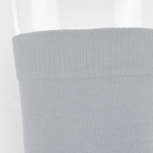 A pair of light grey business socks with a ribbed cuff detail, displayed against a neutral background.