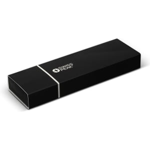 A sleek black box with a logo, containing the Swiss Peak Luzern Pen and Pencil Set.