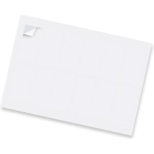 A matte sticker sheet featuring a rectangular layout with multiple blank stickers in white.