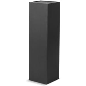 A tall, rectangular black gift box designed to hold a bottle of Malbec wine, featuring a minimalist style.