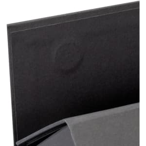 A black gift box with a simple design, featuring a partially visible inner layer for holding wine bottles.