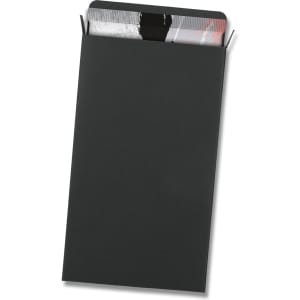 A large dark grey gift box featuring a chocolate bar and a logo. The box is elegantly designed with a sleek finish.