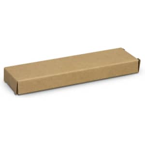 A brown cardboard box, rectangular in shape, suitable for packaging a product like a wooden wine waiters knife.