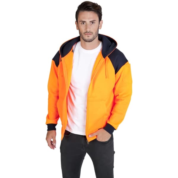 Men Shoulder Contrast Zipper Hoodies – WORKWEAR