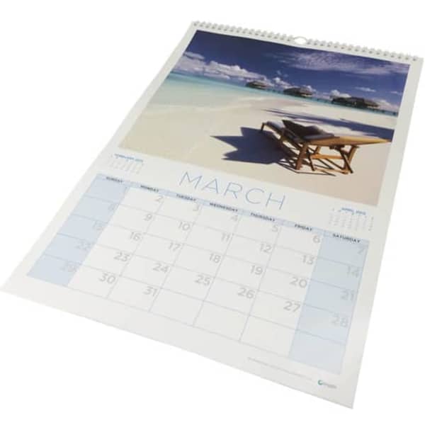 A3 wiro bound wall calendar