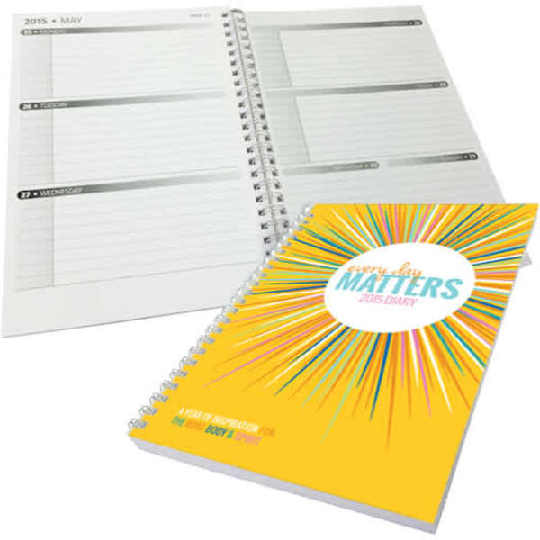 A5 Diary with printed cover (54 leaves) Week to View