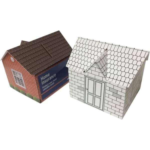 Money Box – House Shaped (Custom Printed – Self Assemble)