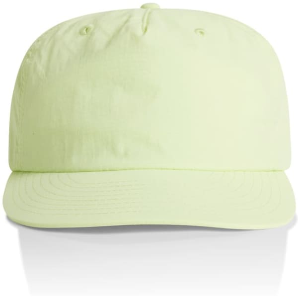 A pale green cap with a relaxed fit and a logo on the front.