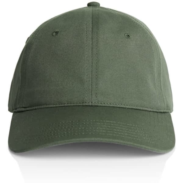 A green cap with a curved brim and a logo on the front, displayed against a white background.