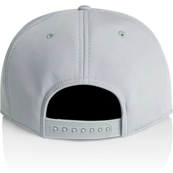 A grey cap with a rear adjustable strap and a solid-coloured design. It features a logo on the front.