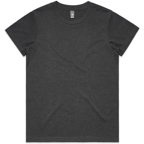 A dark grey t-shirt with a classic crew neck and short sleeves. It features a small logo on the interior tag.