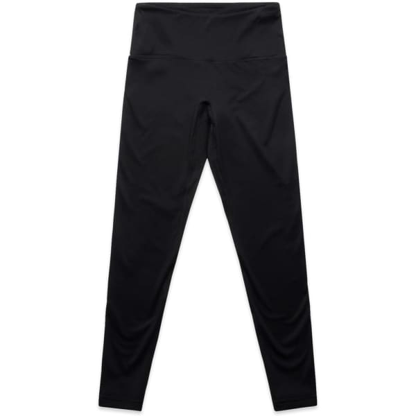 Active seamless leggings in black with a high waist, featuring a logo on the waistband.