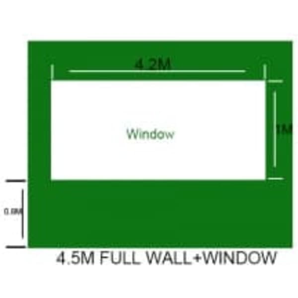Marquee Walls Single Sided Printed Wall with Window – 4500 x 2050 mm