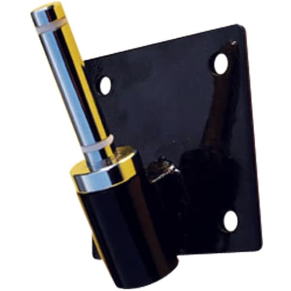 A 25 degree wall mount bracket in black and chrome, featuring a flat mounting plate with holes for installation.