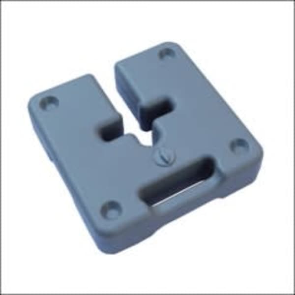 A grey 9kg water base product, featuring a slot for easy handling and a sturdy design.