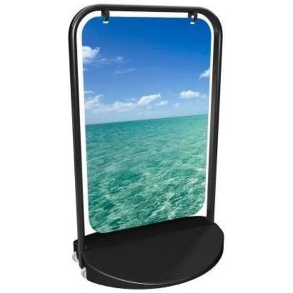 Signage Stand with Metal frame, Water Base and Metal Panel