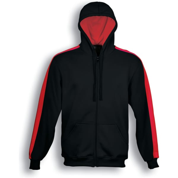 Kids Contrast Fleece Zip Through Hoodie