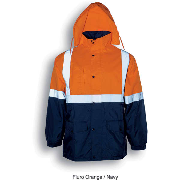 Unisex Adults Hi-Vis Mesh Lining Jacket With Reflective Tape