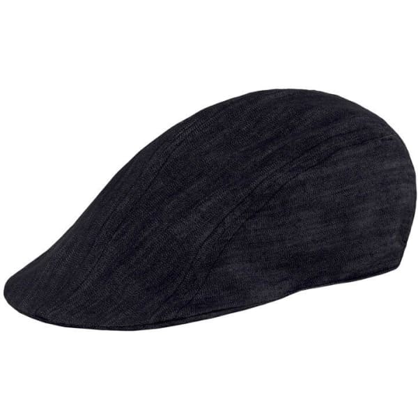 A dark grey cap with a sleek, rounded design and a smooth texture, featuring a brand logo.