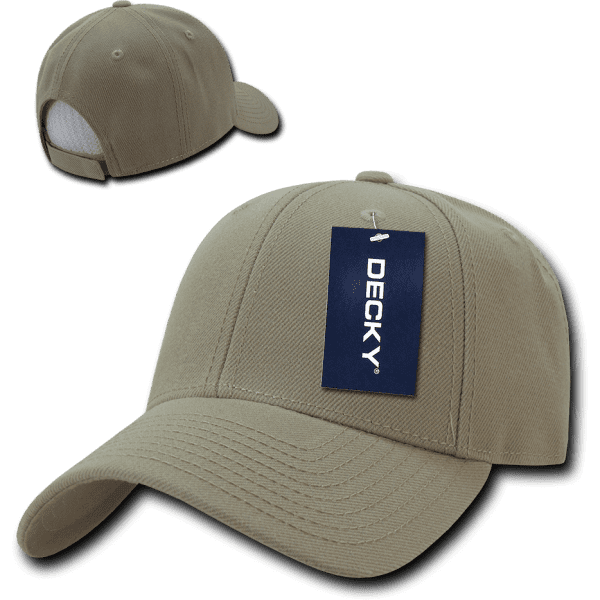 A light brown cap with a structured design and a logo. Features include a curved brim and a tag attached.