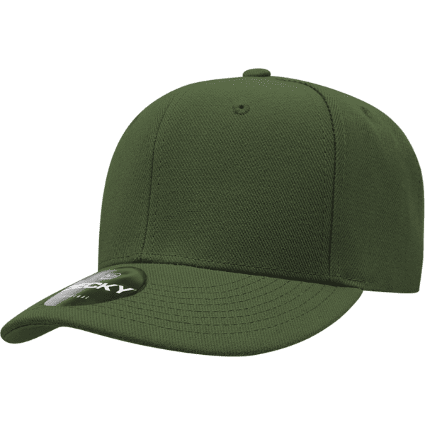 A dark green 6-panel cap with a low profile design and a branded badge on the side.