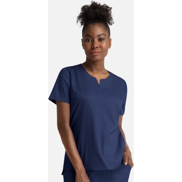 Matrix Womens Notched Crew Neck Top
