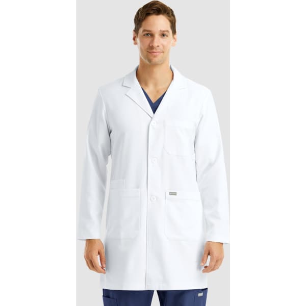 Momentum Mens Mid Length Lab Coat (35.5″)