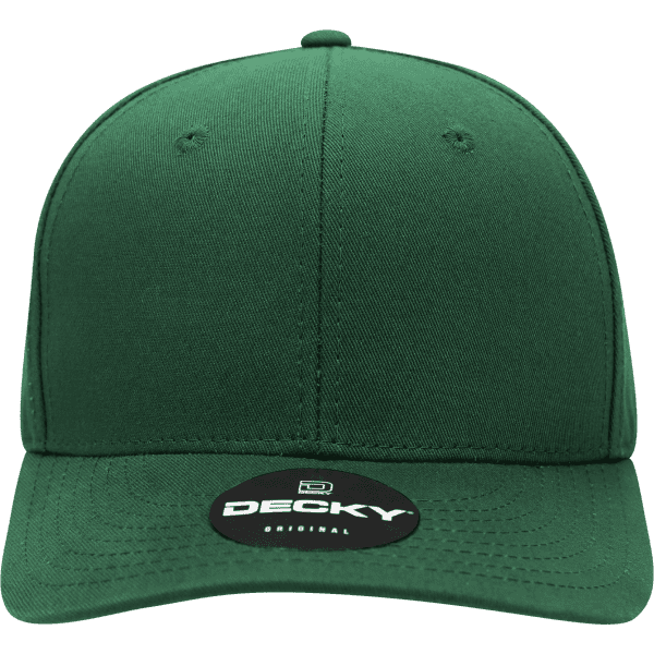 A green, structured 6-panel mid-profile cap with a logo on the front.