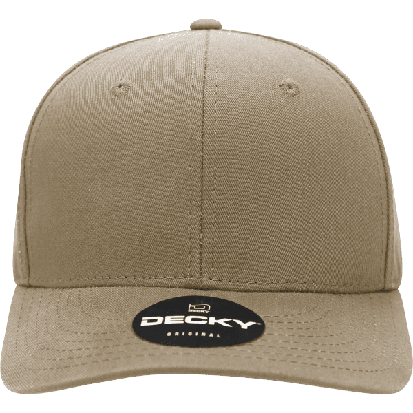 A structured mid-profile cap in a tan colour, featuring a front logo.