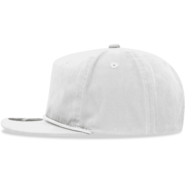 A light grey high profile relaxed rope hat with a branded logo on the side.
