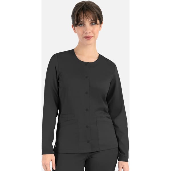 Matrix Womens Round Neck Snap Jacket