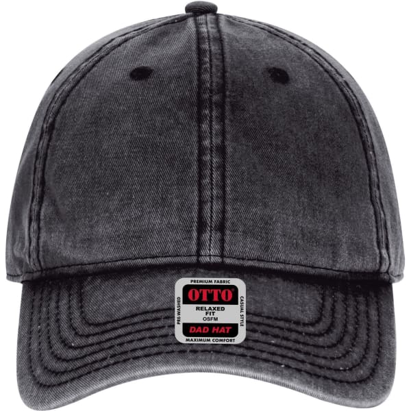 A low profile dad cap in a dark grey shade, featuring a stitched visor and a logo.