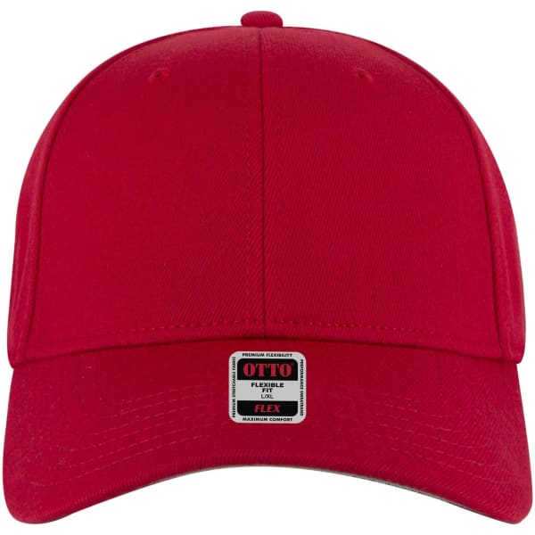 A red low-profile baseball cap featuring a front panel and a logo.