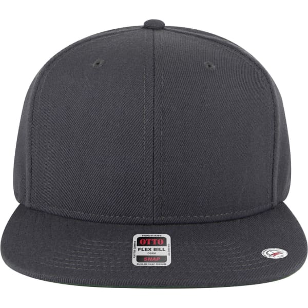 A six-panel mid-profile snapback cap with a green undervisor and a brand logo on the front.