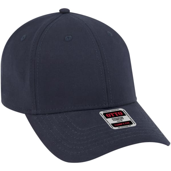 A navy blue low-profile baseball cap with a six-panel design and an attached logo.