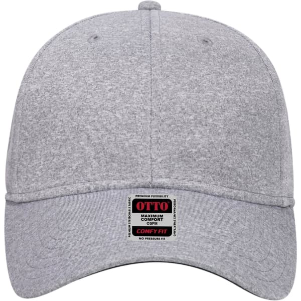 A grey, six-panel low-profile baseball cap with a logo. Features a comfortable fit and structured design.