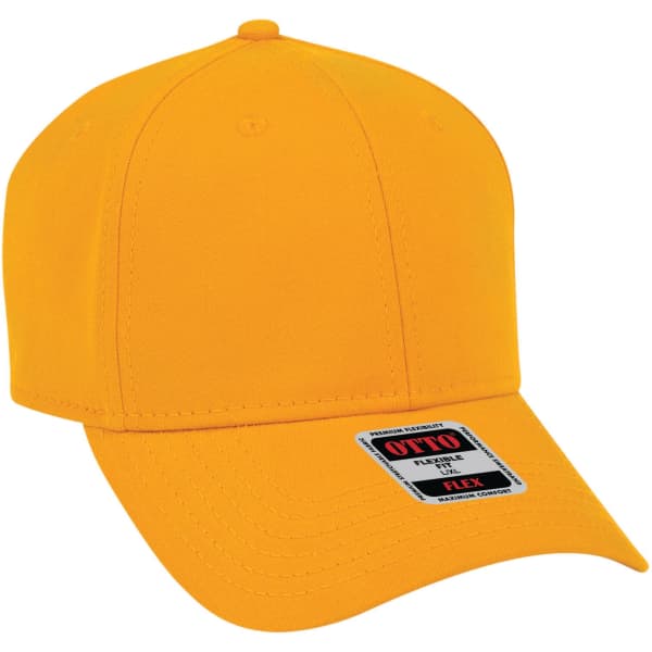 A yellow six-panel low profile baseball cap featuring a logo on the front.